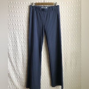 Betabrand Pinstripe Wide Leg Dress Pants M Long